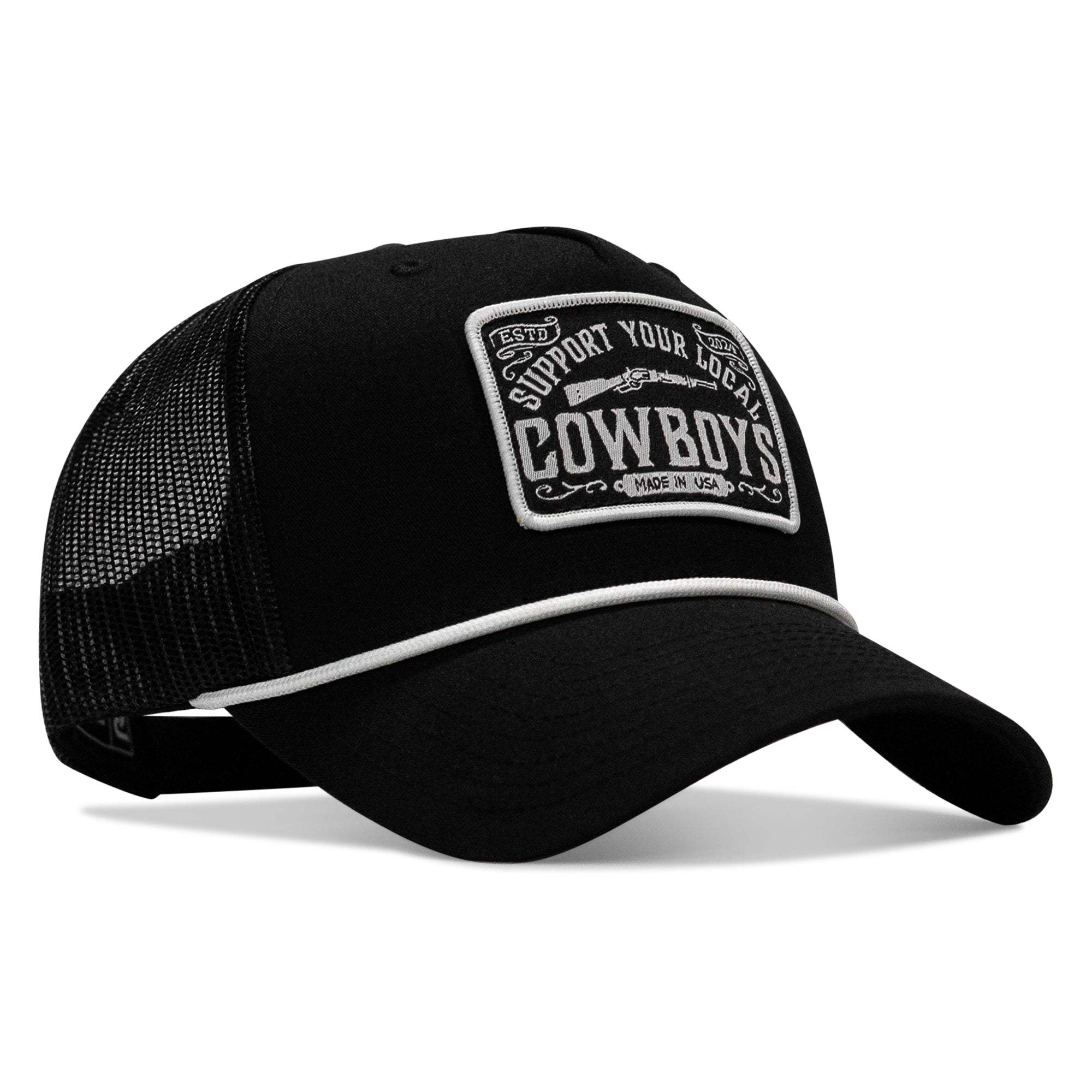 Support Your Local Cowboys Patch Rope Snapback Hat - Image 3