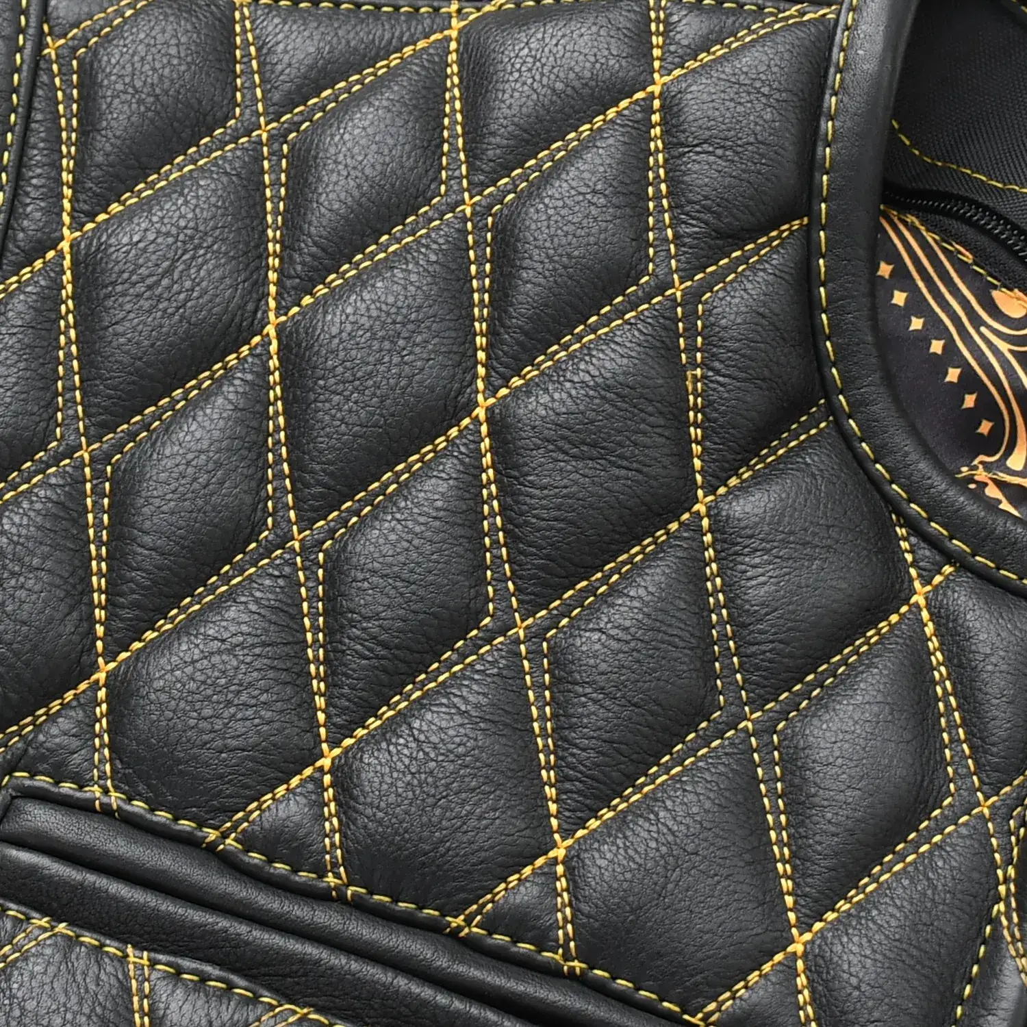 Tactical Emerald Men’s Motorcycle Leather Vest - Image 29