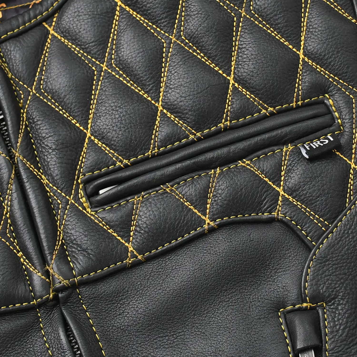 Tactical Emerald Men’s Motorcycle Leather Vest - Image 31