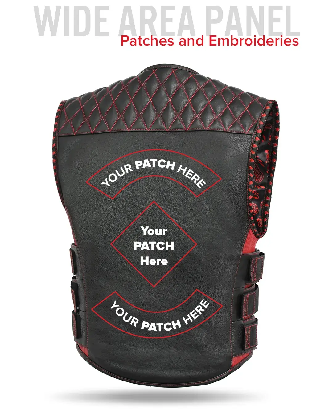 Tactical Emerald Men’s Motorcycle Leather Vest - Image 40