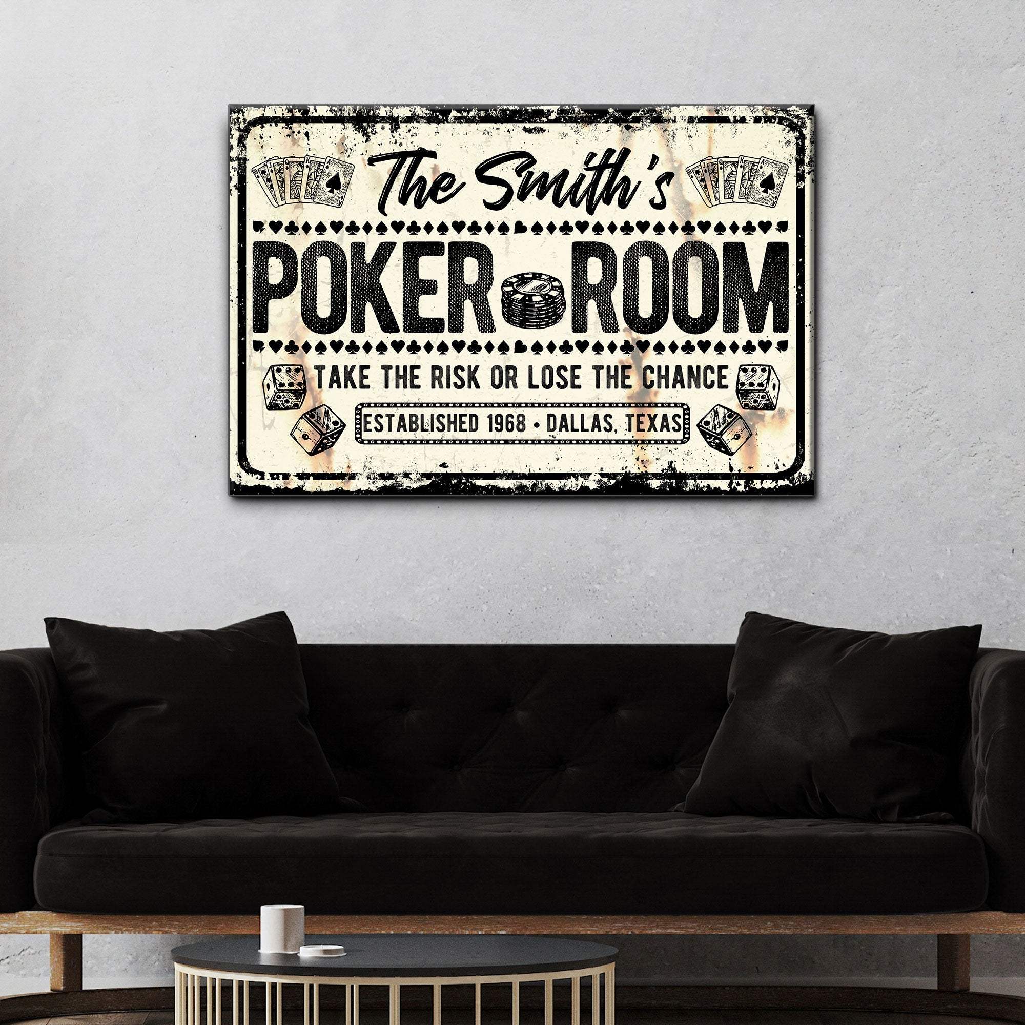Take The Risk Poker Room Sign - Image 2