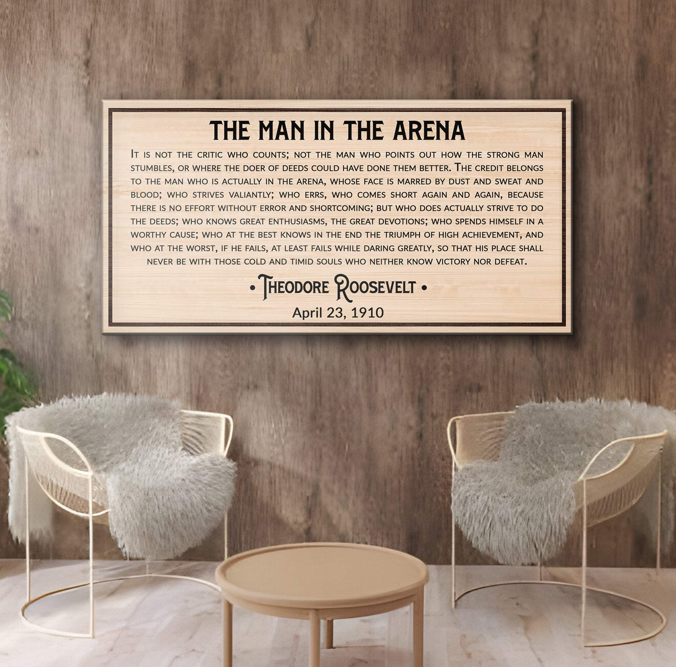 The Man In The Arena Sign IV - Image 2