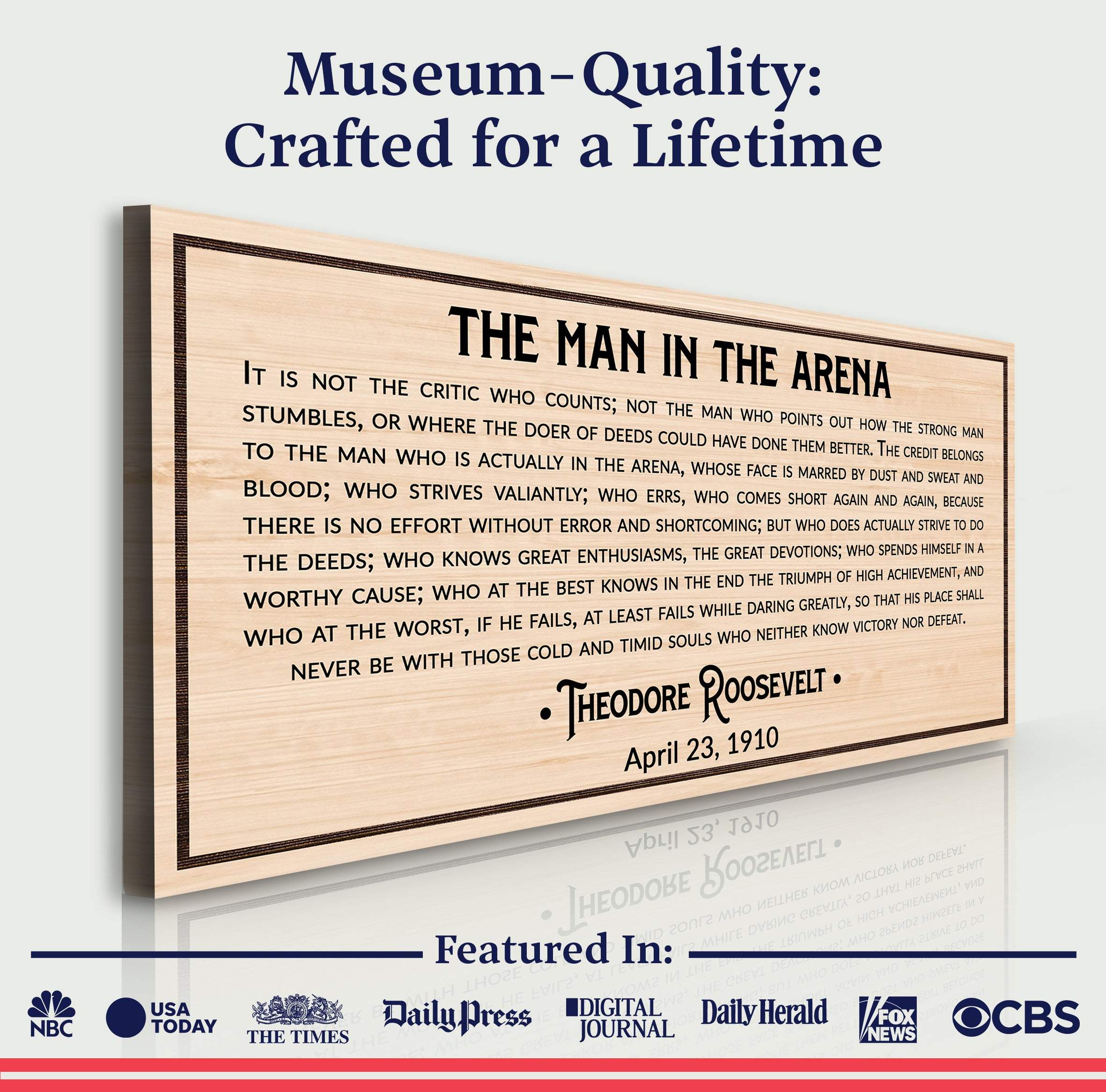 The Man In The Arena Sign IV - Image 3