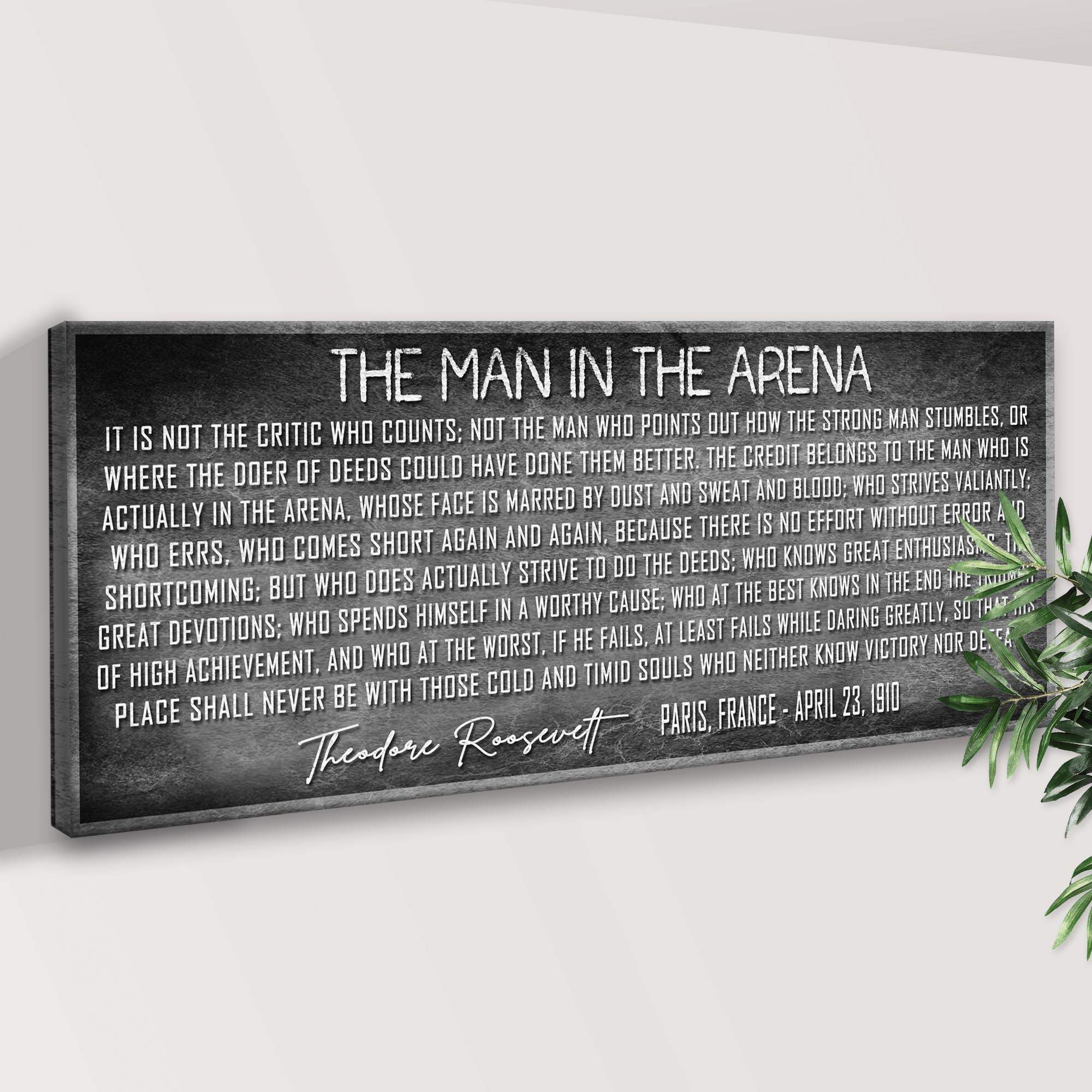 The Man In The Arena Sign VII - Image 3