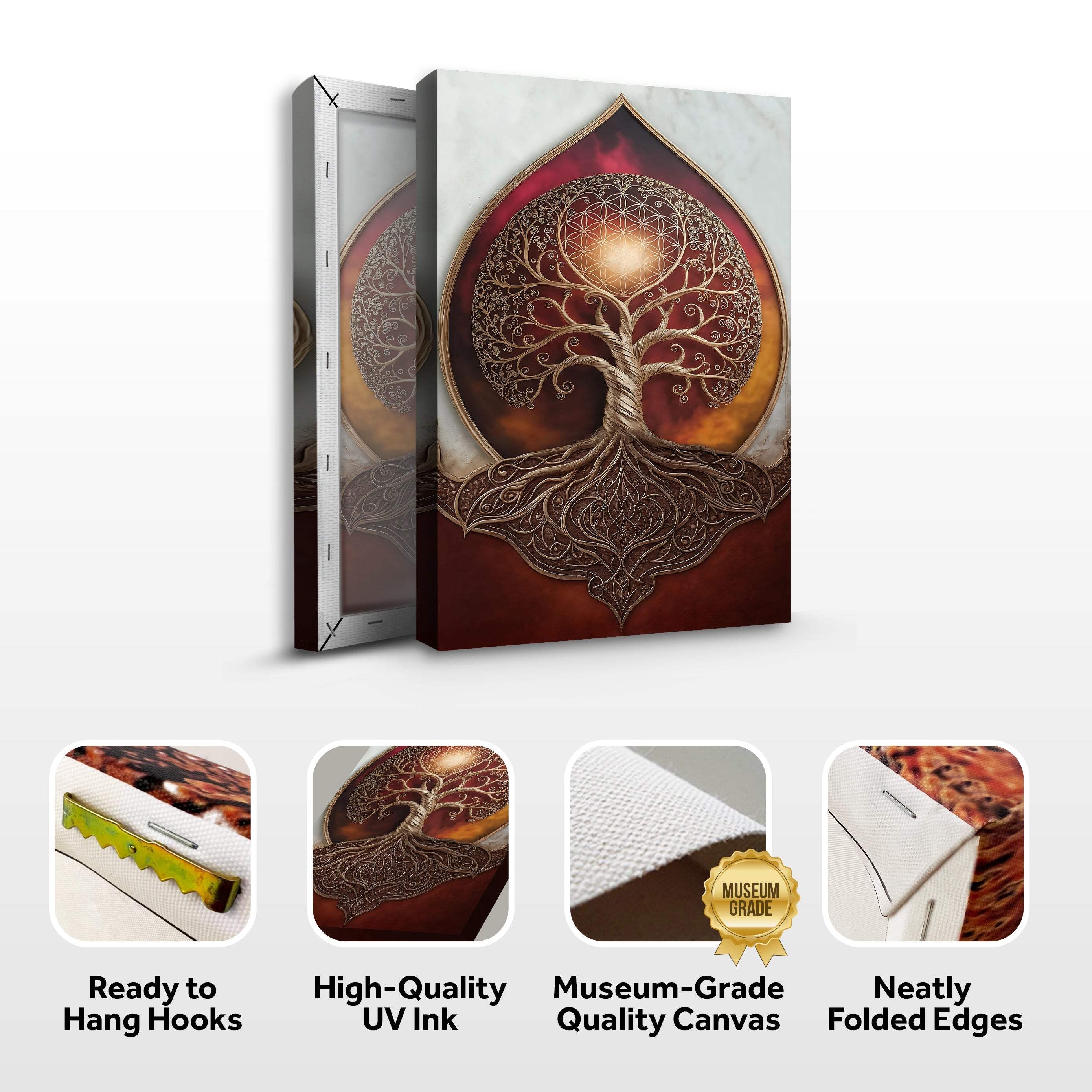 Tree of Life: Sacred Geometry Abstract Wall Art - Image 8