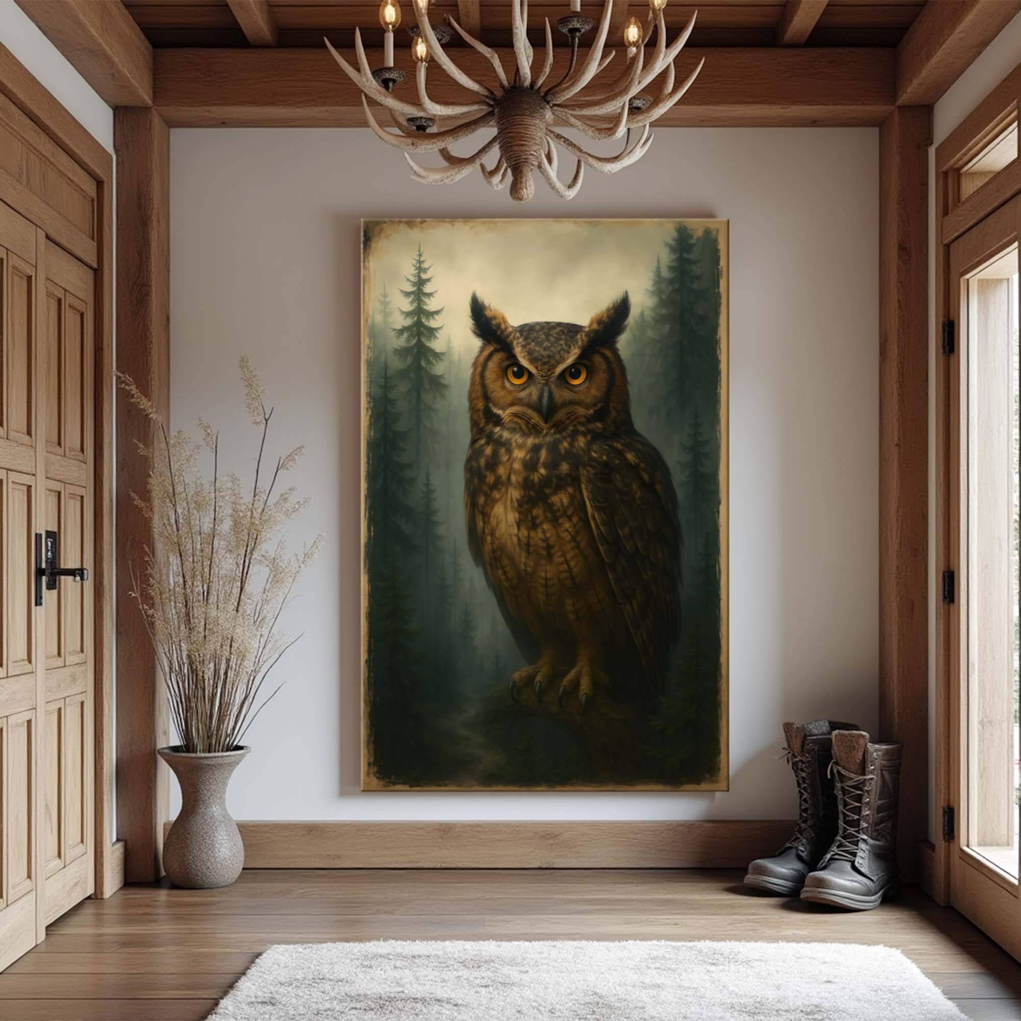 Watcher Of The Woods Owl Wall Art - Image 4