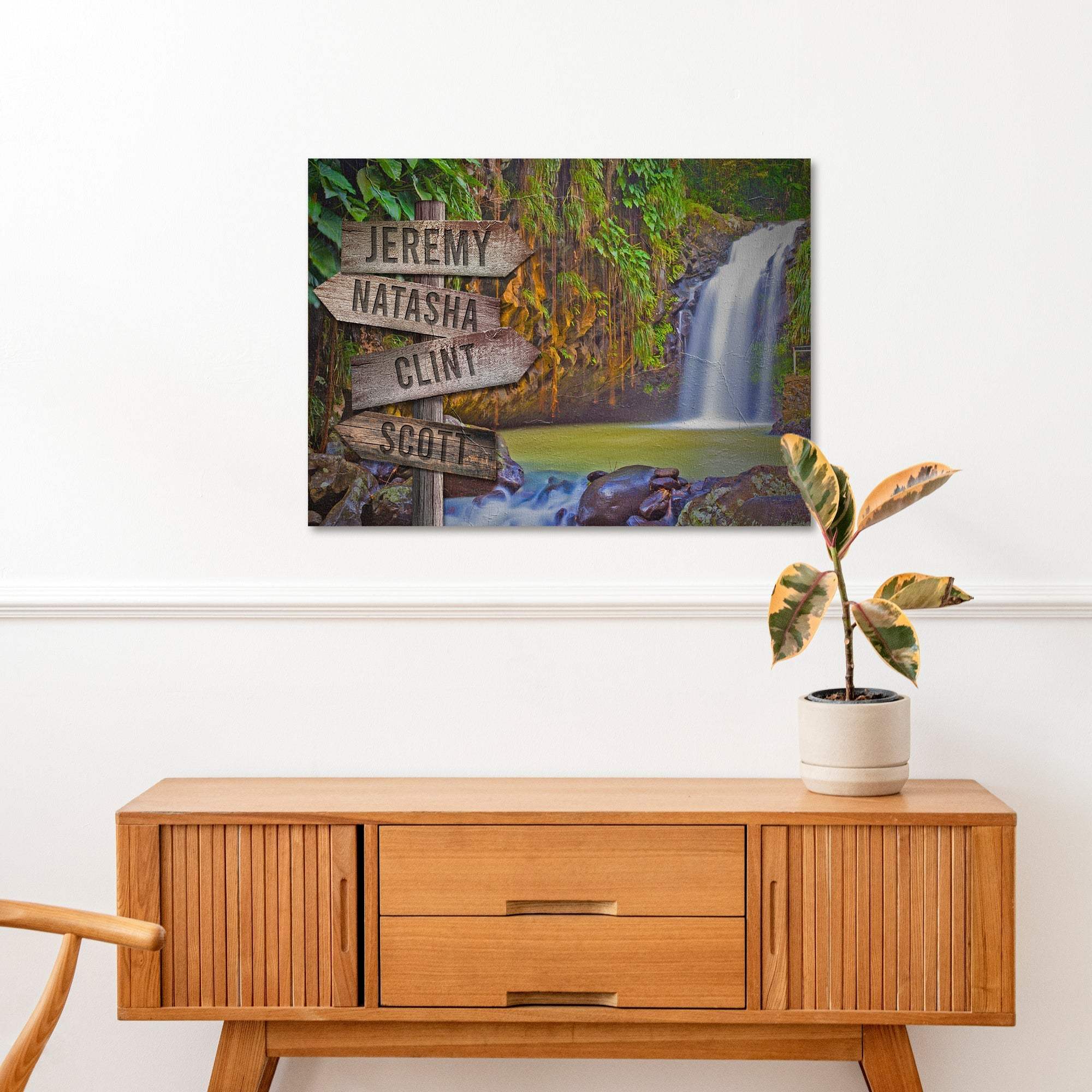 Waterfall Family Names Sign - Image 2