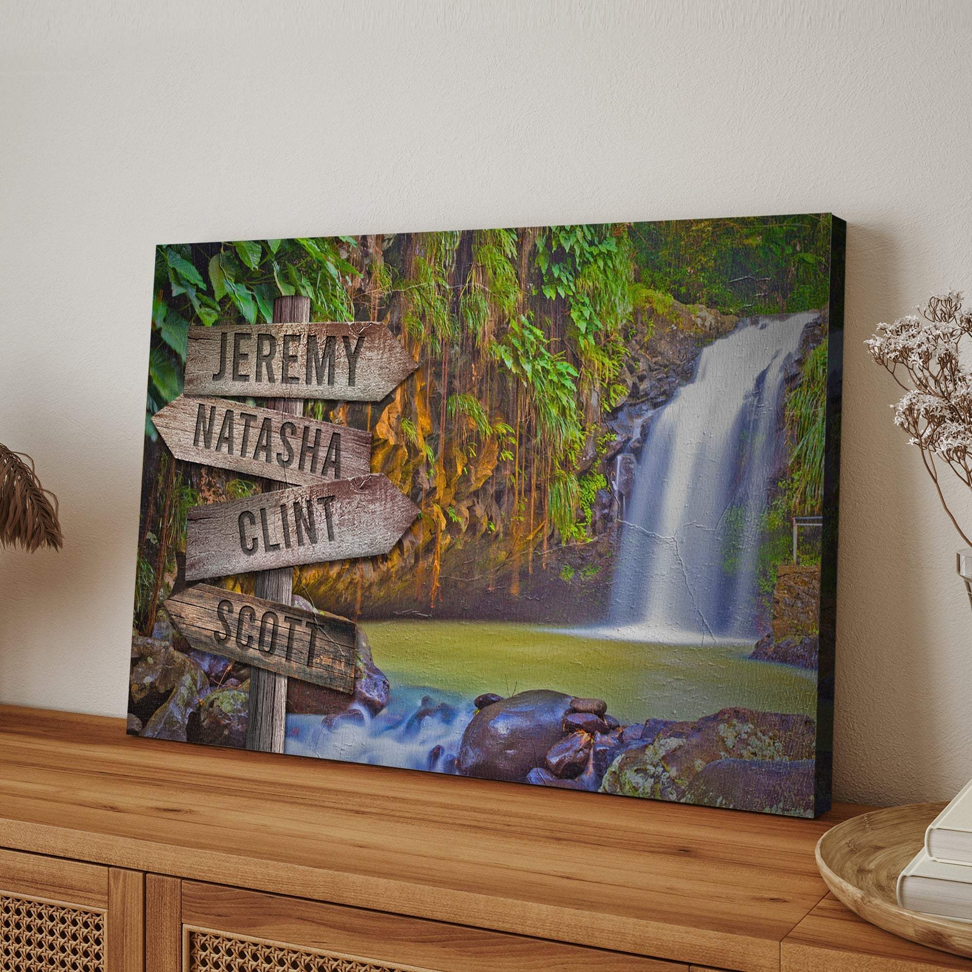 Waterfall Family Names Sign - Image 3