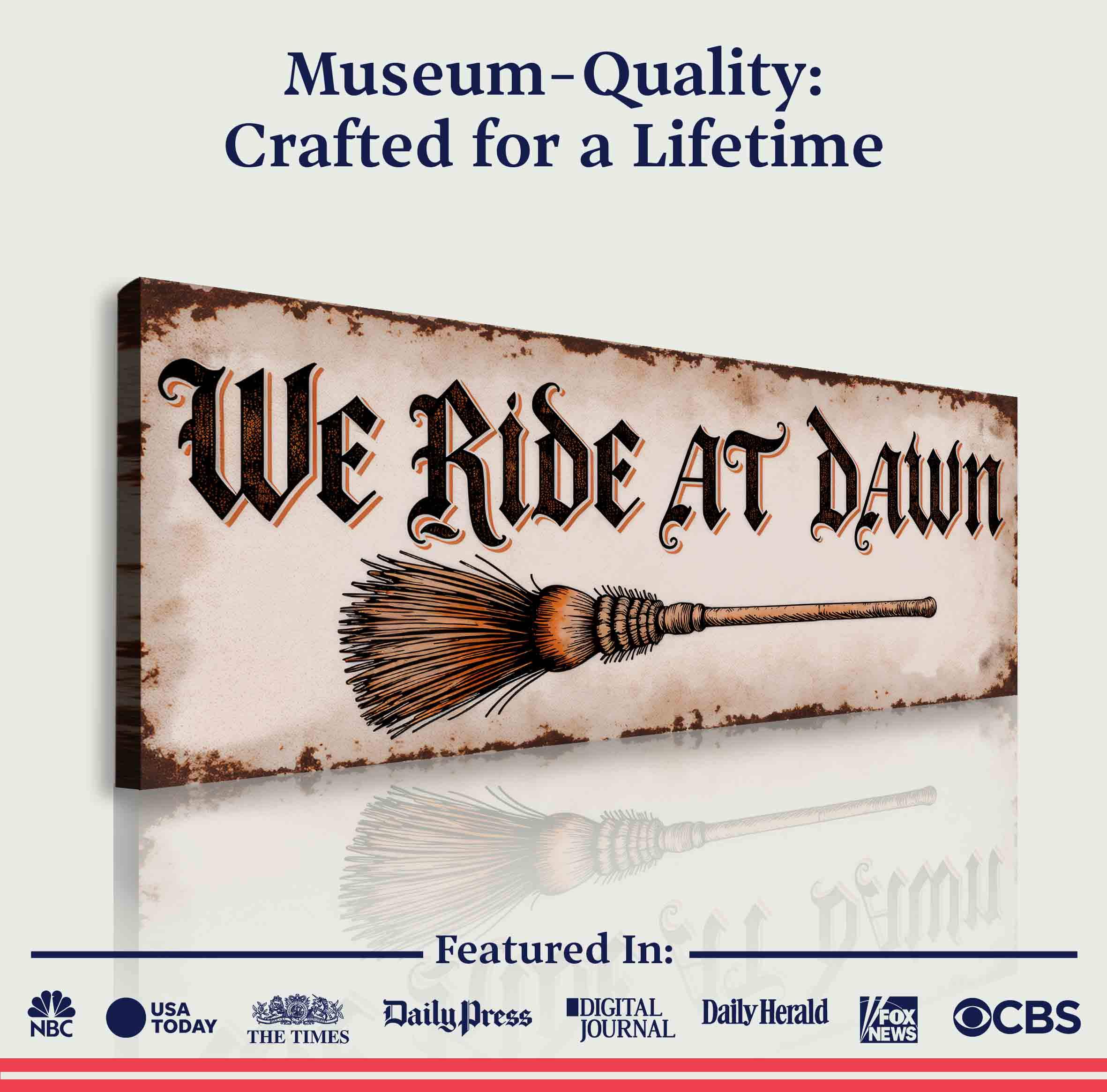 We Ride At Dawn Halloween Wall Sign - Image 6