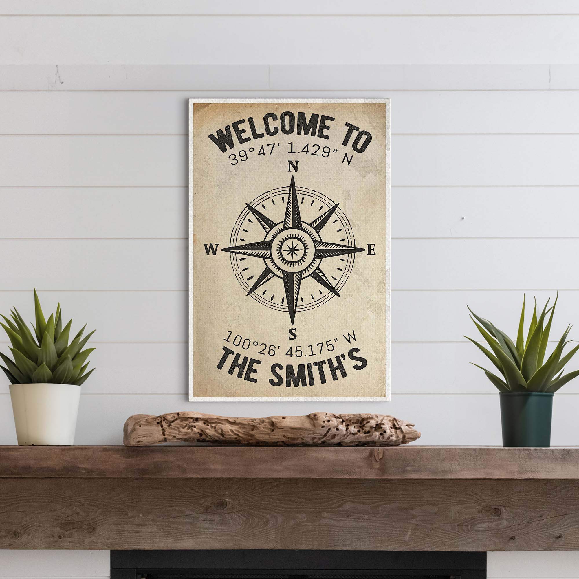 Welcome To Family Home Coordinates Sign - Image 2