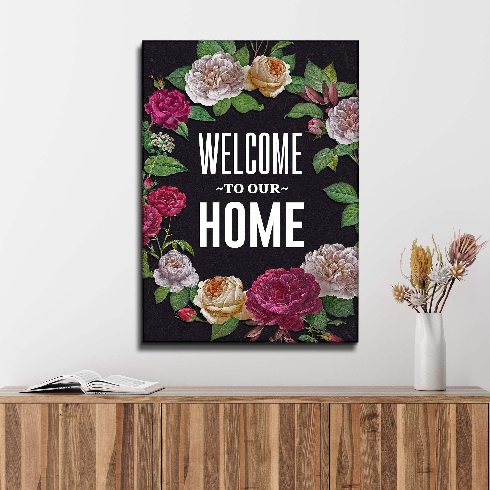 Welcome To Our Home Floral Entryway Sign - Image 2
