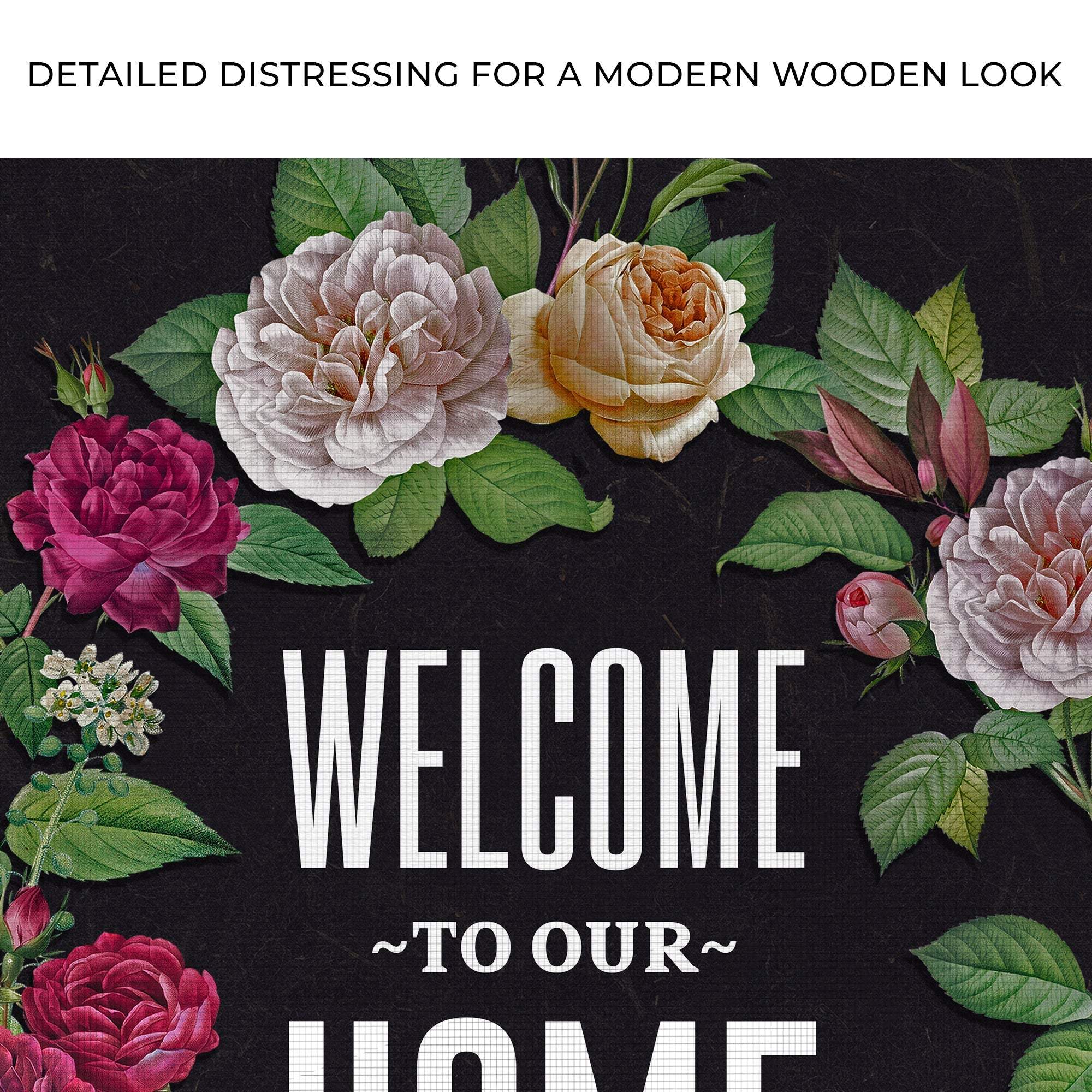 Welcome To Our Home Floral Entryway Sign - Image 4