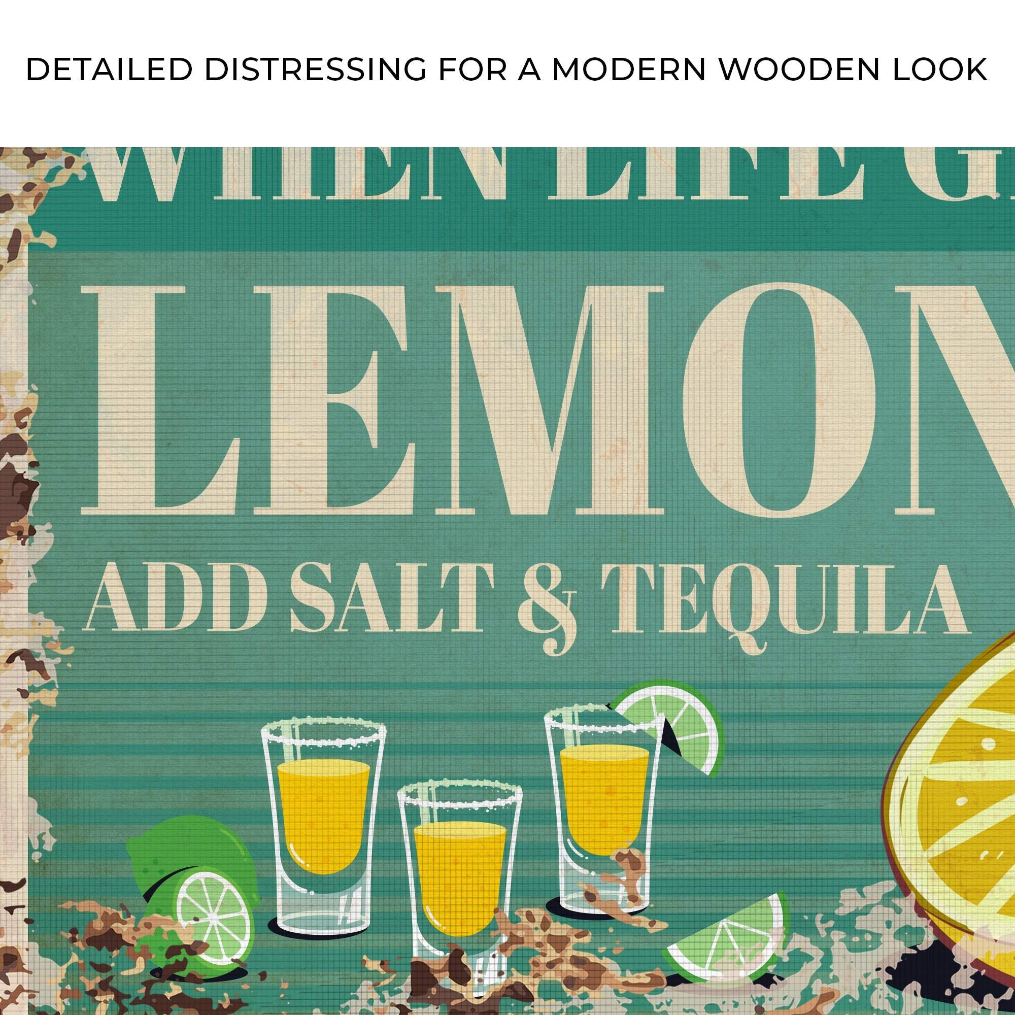 When Life Gives You Lemons Old Rustic Paper Sign - Image 4