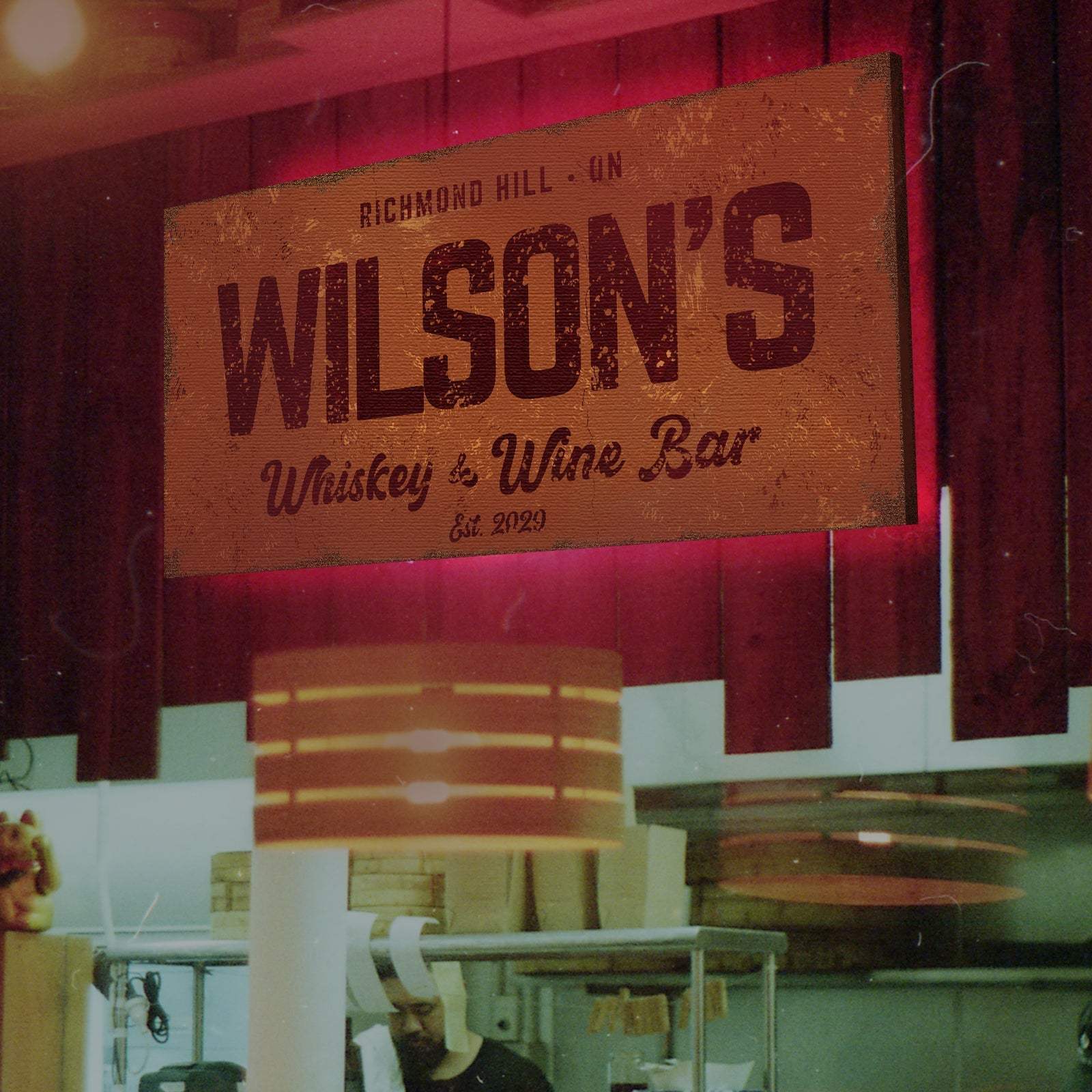 Whiskey And Wine Bar Sign II - Image 2
