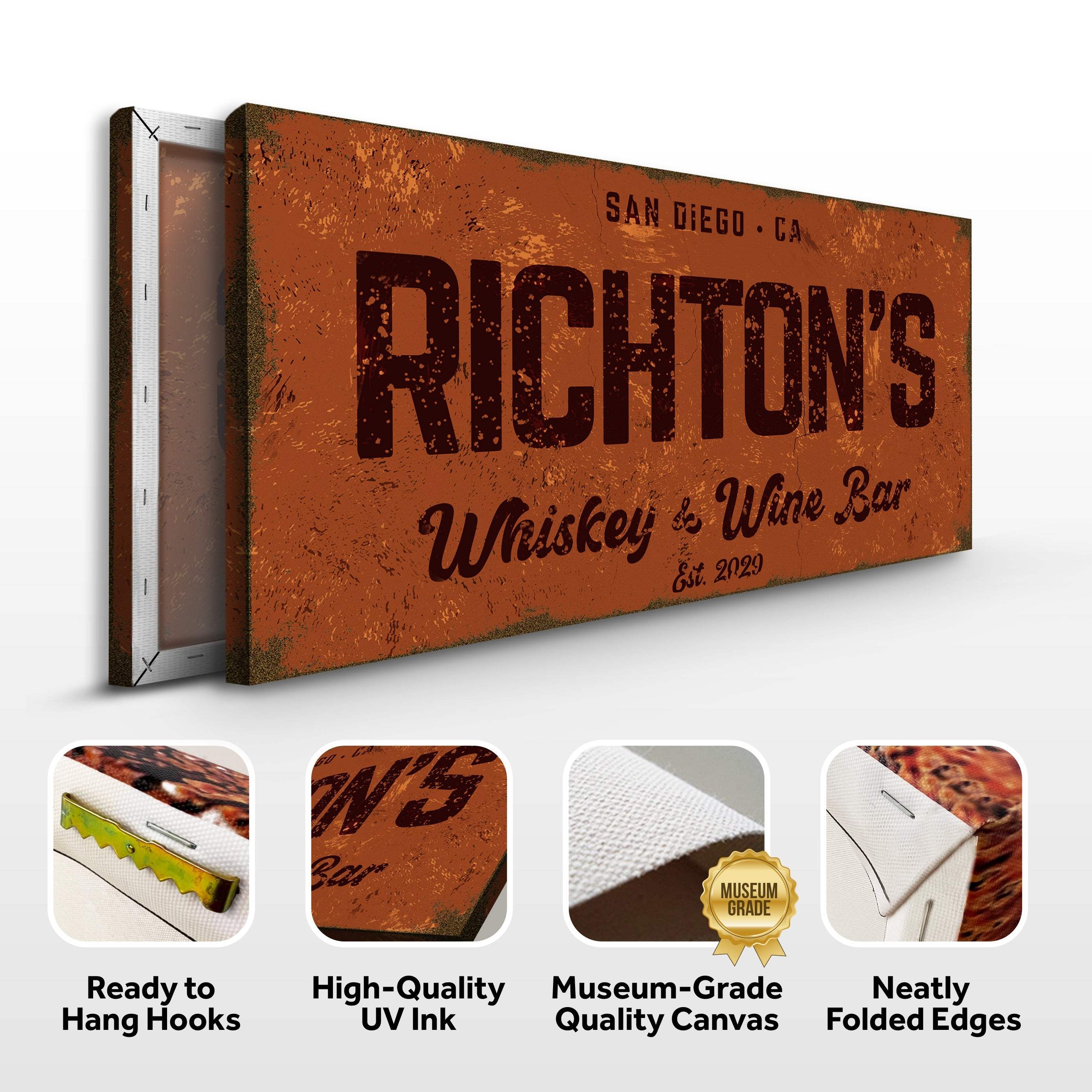 Whiskey And Wine Bar Sign II - Image 4