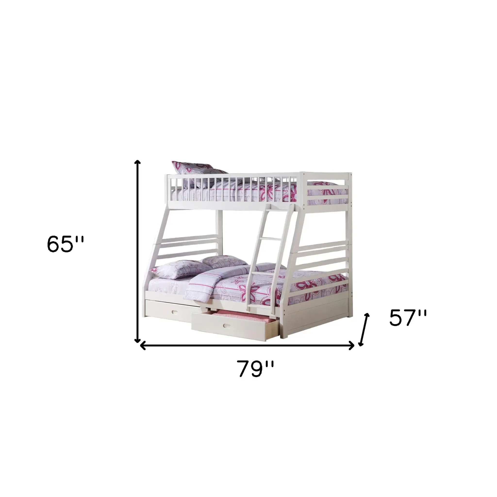 White Full Transitional Bunk Bed - Image 5