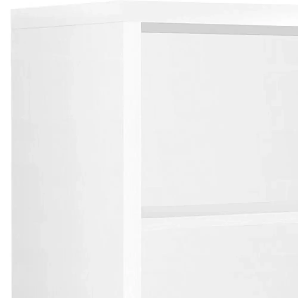 White Wood Adjustable Four Tier Bookcase - Image 3