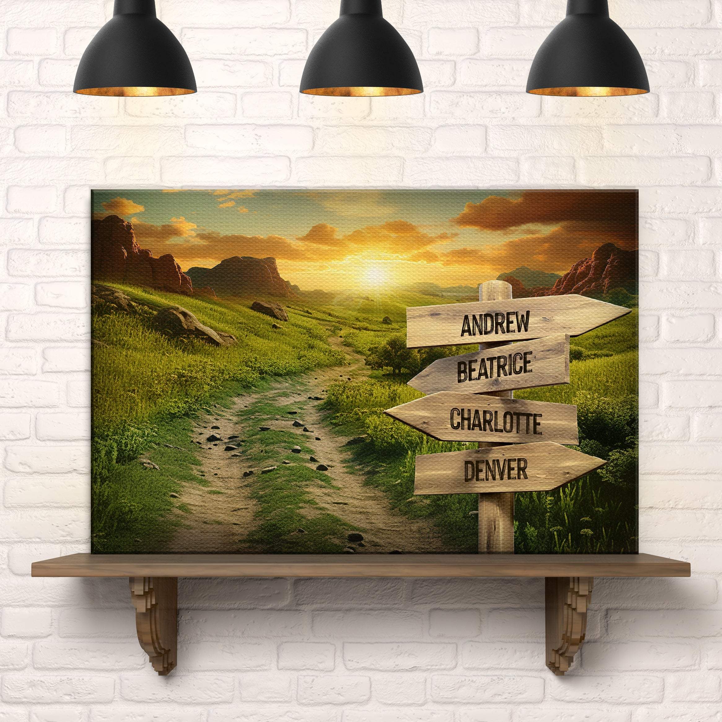 Winding Road Family Names Sign - Image 2