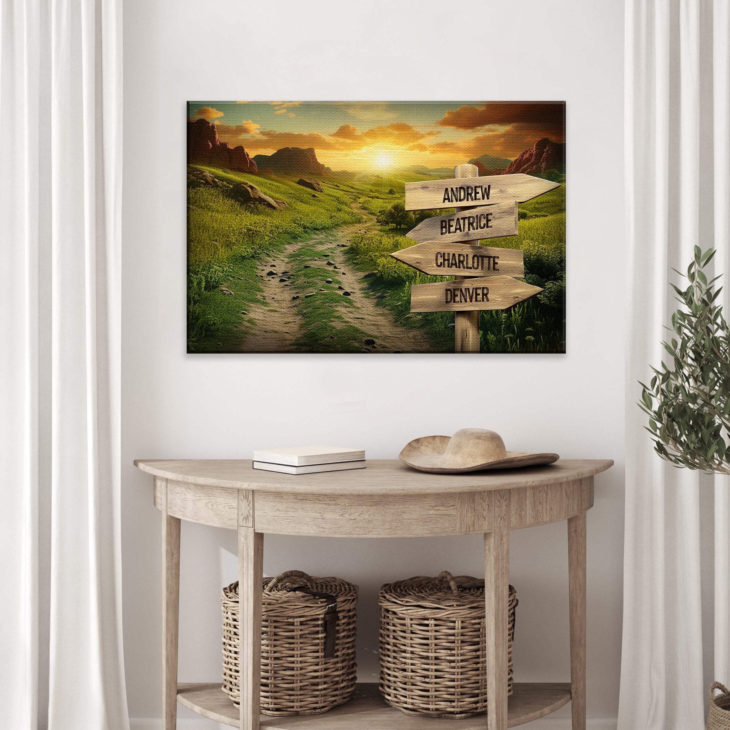 Winding Road Family Names Sign - Image 3