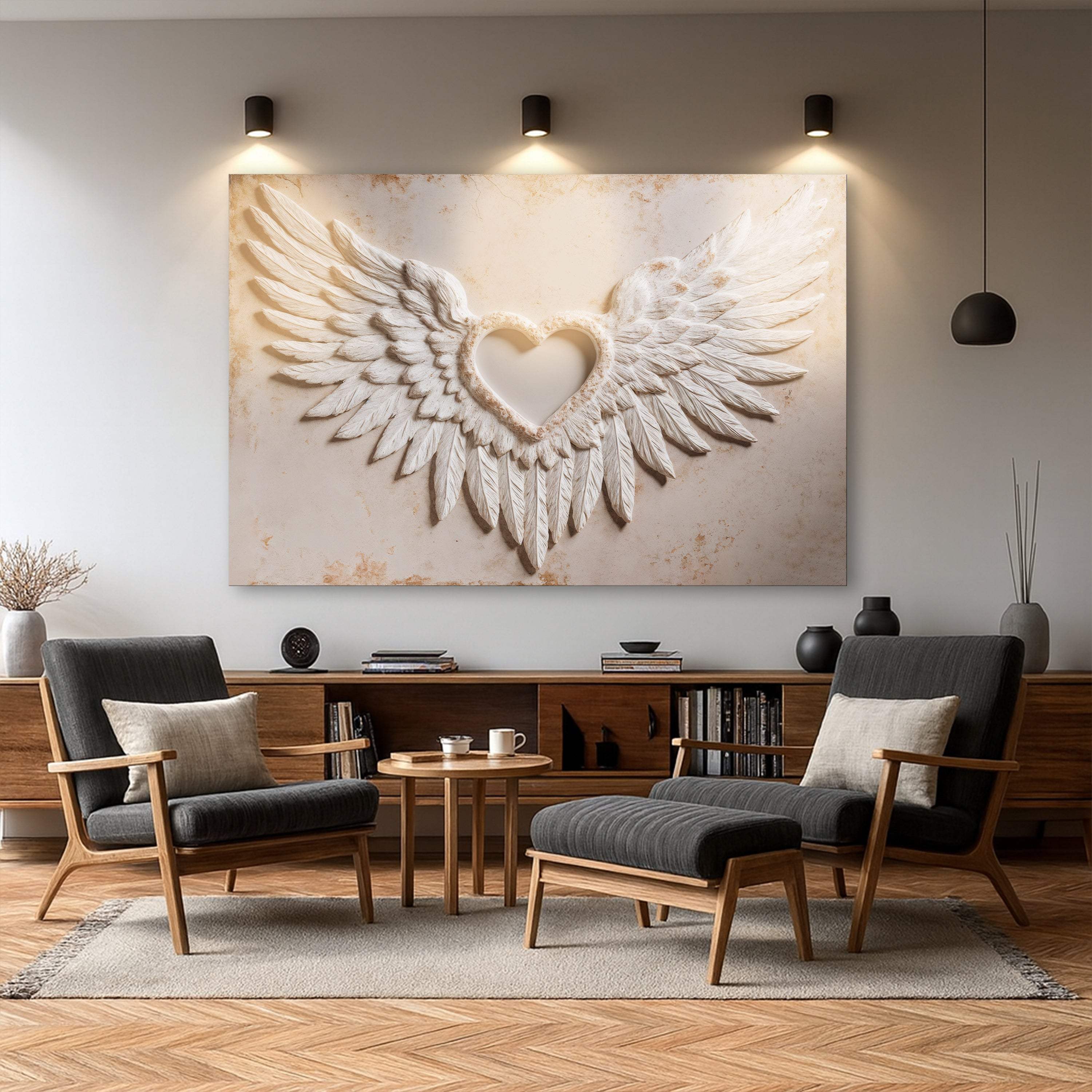 Wings of Love Abstract Wall Art II - Image 3