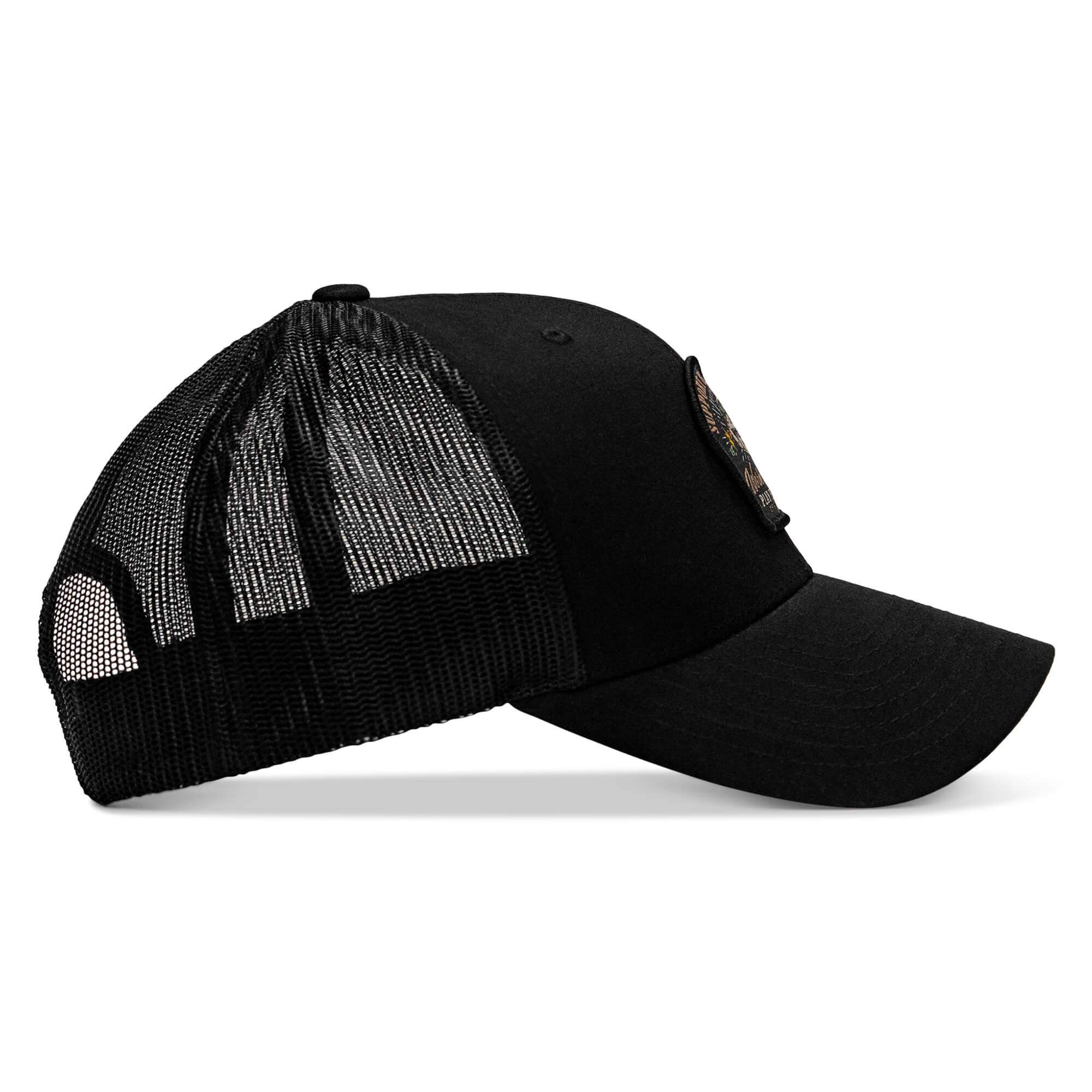 Work Hard Play Harder | Support Blue Collar Patch Snapback Hat - Image 9