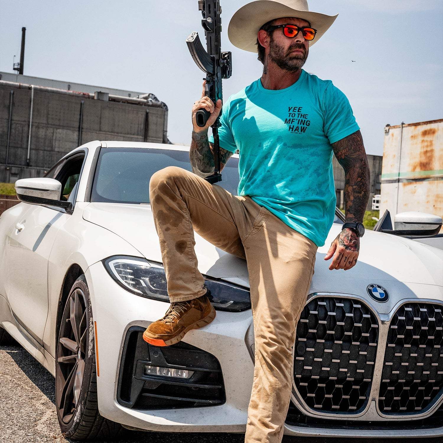 Yee To The Mf'Ing Haw Rodeo Men's T-Shirt - Image 13
